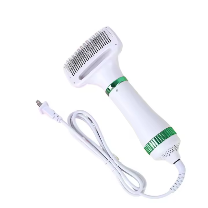 Peine soplador de pelo para mascotas 2 en 1, cepillo silencioso portátil para mascotas, potente secador de pelo, cepillo profesional con temperatura ajustable - 1