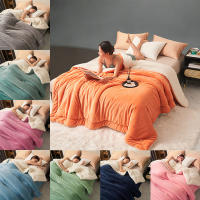 Manta de felpa de cordero grueso de doble capa, forro polar de felpa a cuadros para cama, sofá, manta de lana de Coral suave y cálida, mantas de invierno - details 0