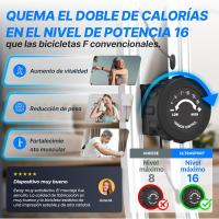 Bicicleta Estática Plegable hasta 130 KG Extra Silenciosa con Sillín de Comodidad Ajustable - details 12