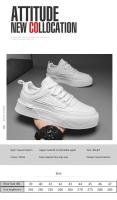 Zapatos Blancos para Hombre Par Informal de Monopatín Cómodos Moda en Talla Grande 39-47 - details 0