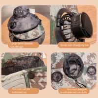Sombrero para el sol con protección UV y ventilador Solar, camuflaje, 3 velocidades, sombrero de cubo para el sol, secado rápido, doble ventilador de refrigeración, sombrero de pescador - details 1