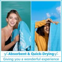 Toalla de Playa Extra Grande con Estampado de Tortuga Absorbente, Estilo Moderno, Duradero para Fitness, Yoga, Nnatura, Viajes, Acampar, Picnic - details 2