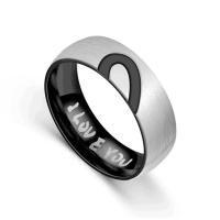 Anillos De Acero Inoxidable Corazón Rosa/Oro Para Parejas Anillo De Amor Y Compromiso Para Hombres Y Mujeres Joyería Tendencia - details 4