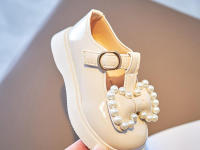 Zapatos de cuero para niña con lazos de perlas, zapatos planos suaves y cómodos con perlas de princesa, primavera y otoño - details 20