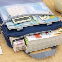 Bolsa de almacenamiento de libros portátil ligera, organizador de archivos A4 de mano impermeable, bolsa de almacenamiento de arte a prueba de polvo con cremallera, bolsa de almacenamiento de ilustraciones - details 4