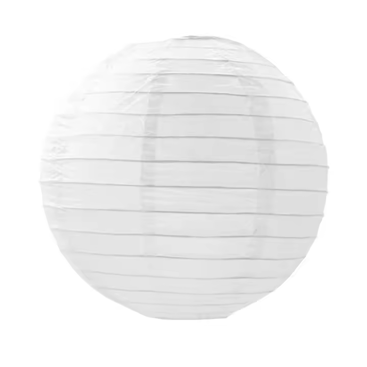 Decoración de fiesta, lámpara redonda DIY, decoración colgante de mediados de otoño, farol blanco, farol colgante, bola, farol de papel, lámpara de papel - 1