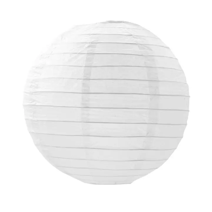 Decoración de fiesta, lámpara redonda DIY, decoración colgante de mediados de otoño, farol blanco, farol colgante, bola, farol de papel, lámpara de papel - 1