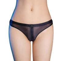 Ropa interior sexy para mujer, brillante y aceitosa con cremallera, ropa interior transparente sin costuras - details 9