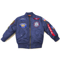 Chaqueta de Vuelo de Bombero de Ejército Americano Ma-1 Ropa de Invierno para Niños con Parche Topgun Zapatos y Ropa de Niños - details 8