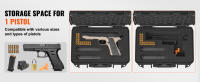 SucceBuy Estuche rígido para pistola con espuma de PU precortada, impermeable y a prueba de polvo para pistolas, con cerradura - details 0