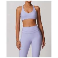 Fiess Sujetador de yoga para mujer, parte de atrás bonita, top deportivo de nailon, sujetador cruzado sexy transpirable, adecuado para gimnasio de mujer - details 12