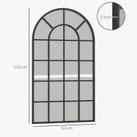 Espejo Decorativo de Pared 60x91 cm Espejo de Ventana de Metal para Salón Dormitorio Entrada Estilo Moderno Negro - details 33