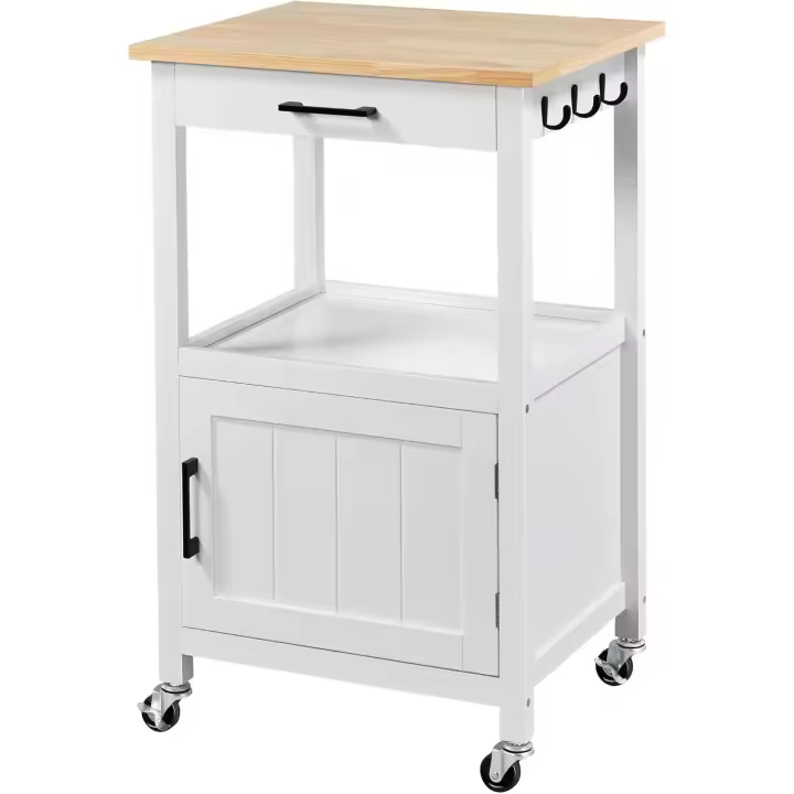Carro de Cocina Carrito de Servicio con Ruedas Carro Auxiliar con Espacio de Almacenamiento Carro Cocina Comedor Hogar - 1