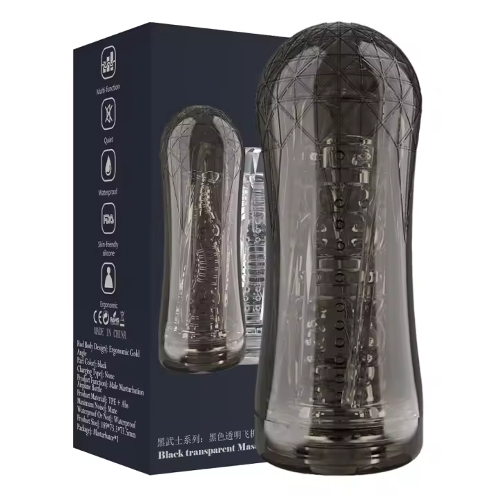 Taza masturbadora masculina automática, vibración, mamada, succión de pene, máquina vibradora, silicona transparente, Coño suave, Vagina, Juguetes sexuales, productos para adultos para hombres - 1