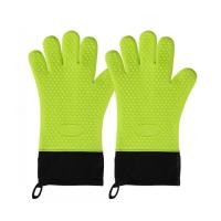 Suministros de Bar de cocina, guantes de horno de doble capa, guantes flexibles antiescaldantes para hornear, manoplas de horno de silicona resistentes al calor para cocinar - details 2
