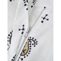 BUNO-pantalones de pierna ancha para mujer, pantalón largo recto y holgado con bordado de flores de anacardo, elegante, cintura alta, moda de verano, 2025 - details 18