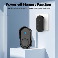 Timbre inalámbrico con 2 receptores enchufables, timbre de puerta impermeable IP65, rango de funcionamiento de hasta 1050 pies/320M, 5 ajustes de volumen L - details 3