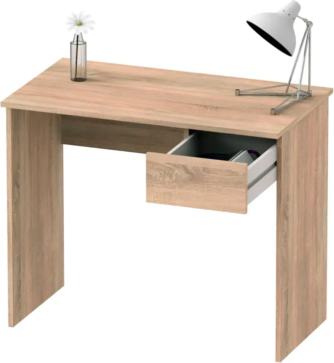 Mesa de Ordenador de Roble Cambriano 75x90x50cm 1 Cajón Oficina, Habitación Juvenil, Escritorio - 1