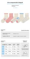 Nuevos dibujos animados de malla fina para niños y niñas calcetines de tubo medio calcetines para niños - details 1