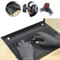 Guantes de cobre de compresión para artritis, guantes de cobre sin dedos para escritura por computadora y trabajo diario, alivio del dolor de manos y soporte - details 28