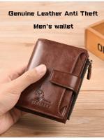 Cartera De Cuero Para Hombre Lujo Monedero Con Bolsillo Para Monedas Y Tarjetas RFID Cierre De Cremallera Regalo Para Hombres Bolsa De Dinero - details 0