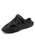 Zapatillas de verano a la moda para hombre, nuevas sandalias tipo zuecos con agujeros huecos, chanclas de playa antideslizantes para exteriores, cómodas sandalias suaves de EVA para casa 2025 - details 5