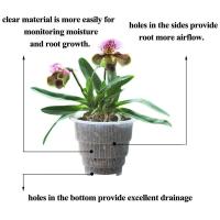 Maceta transparente de orquídeas de 10/12/15cm, macetas de orquídeas transpirables ranuradas de plástico, macetas para plantas, decoraciones de jardín y jardín - details 7