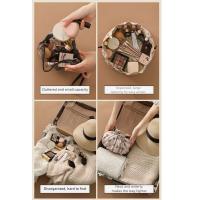 Bolsa de maquillaje con cordón de gran capacidad, bolsa de aseo de viaje impermeable con cordón, bolsa interior de clasificación con estampado de frutas - details 14