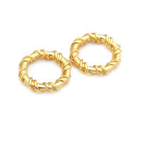 Anillo de Cierre Redondo de Brasso Dorado Mate Joyería de Alta Calidad - details 0