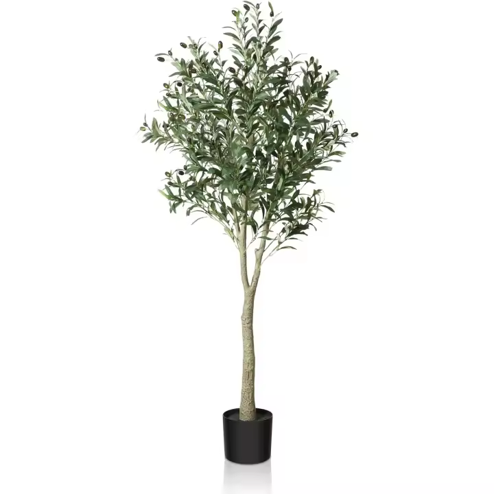 Olivo Artificial 150cm Grandes Árboles Plásticos para Decoración Interior y Exterior - 1