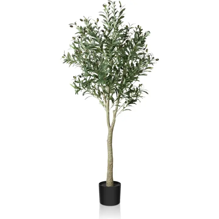 Olivo Artificial 150cm Grandes Árboles Plásticos para Decoración Interior y Exterior - 1