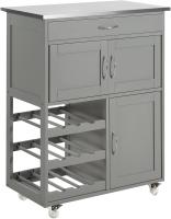 Cocina Estantería de Cocina Isla Ccocina con Barra Carrito de Servir Blanco 67 x 37 x 87cm FKW45-WN ES - details 9