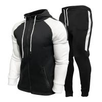 Nuevo traje de otoño e invierno para hombre, Sudadera con capucha y pantalones con cremallera, ropa deportiva informal de dos piezas, ropa deportiva para hombre, traje deportivo cálido - details 2