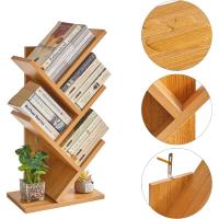 Estantería de árbol, Librería Alta de 6 Niveles Estantería Estrecha de madera con cajones para Sala de Estar, Dormitorio 38×19×112CM Marrón Rústico - details 36