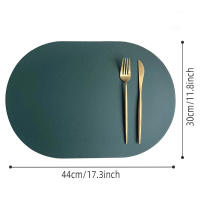 Manteles de Comedor de Cuero Falso Inyahome 1/4PS Antideslizantes, Resistentes a Manchas, Fáciles de Limpiar - details 0