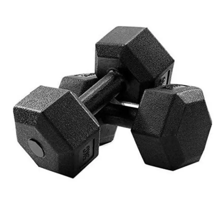 Mancuernas hexagonales para culturismo, Juego de 2 unidades, 5KG, revestimiento de vinilo, para FITNESS, envío desde Europa - 1