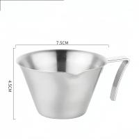 Taza de extracción de Espresso de 100ML, acero inoxidable 304 con escala, gruesa, exquisita taza de café de onza, accesorios para el hogar, cocina y cafetería - details 16