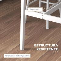 Conjunto de Mesa Alta de Bar Con 2 Taburetes para Cocina y Comedor - Marco de Acero Estilo Industrial - Natural y Blanco - details 5