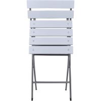 Set 2 Sillas De Exterior, Sillas Plegables, Acero Plástico, Gris Claro, Ahorro De Espacio, para Balcón Camping - Dimensiones AxANxFON: 78 x 37 x 45 cm - Art - details 6