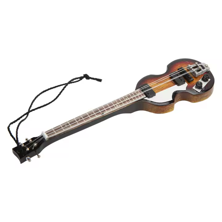 Instrumentos musicales Colgante de bajo Exquisito detalle fino Toque Buen mini colección hecha a mano de madera - 1