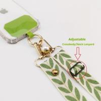 Cordón largo Universal ajustable para teléfono con forma de hoja para mujer, bandolera, correa para el cuello de un solo hombro, colgante de perlas, cuerda antipérdida - details 1