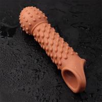 Funda extensora de condón reutilizable Leten para placer sexual, dura, rugosa y grande para hombres, retrasa la eyaculación - details 1