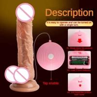 Leten-vibrador eléctrico grande de silicona con control remoto, oscilación telescópica artificial, pene eléctrico grande - details 2