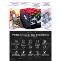 K100 Metal Verdadero Teclado Mecánico Pomo Reposamanos Gaming Eje Cian Cableado USB - details 0
