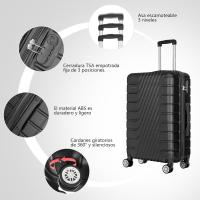 ARTREE Maleta Grande 23 kg. Maletas grandes de viaje con Cierre de Combinación y 4 Ruedas Dobles 360°. Maleta 75x50x30 - details 1