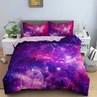 Funda de Edredón 3D Tema Espacial Microfibra Sencillo Doble Twin Queen King Tamaño 2/3 Piezas Juego de Ropa de Cama - details 2