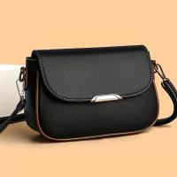 Elegante bolso bandolera de piel sintética, bolso bandolera informal de color sólido con herrajes decorativos, correa desmontable, cierre de cremallera, forro de poliéster, cierre magnético, lavado a mano o limpieza en seco profesional - details 0