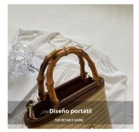 Bolso Cruzado de Verano 2025 Bolso de Mano Tejido de Paja para Mujeres - details 5