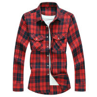 Camisa de manga larga a cuadros a rayas para hombre, camisas clásicas de oficina de un solo pecho, Camisa informal a la moda de otoño, 7XL - details 39