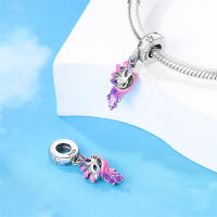 Encantos de Plumas de Plata Esterlina S925 para Mujeres Regalo de Joyería Fina para Cumpleaños Ajustables a Pulseras Originales de 3mm DIY con Zirconia - details 22